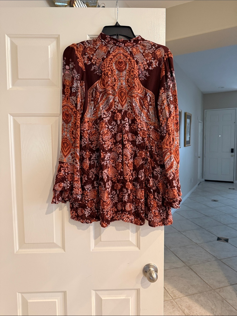 Free People Paisley Long-Sleeve top. S/P